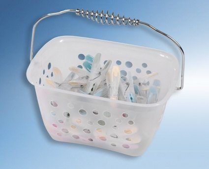 Basket & 48 Small Gentle Grip Pegs - * available FREE if purchased with qualifying products - see ROTARY WASHING LINES & RETRACTABLE WASHING LINES * limited time only!